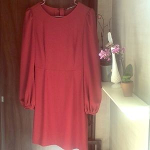 ZARA WOMAN Red Bell Sleeved Arm Dress XS
